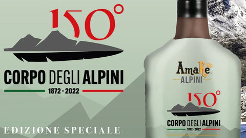 flyer per sito e social di amarè dedicato al 150° anniversario del corpo degli alpini